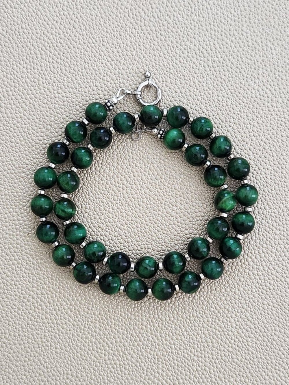 GREEN TIGERS EYE NECKLACE--16"